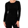 Womens Long Sleeve Crew Neck T-Shirt Soft Micro Waffle-4