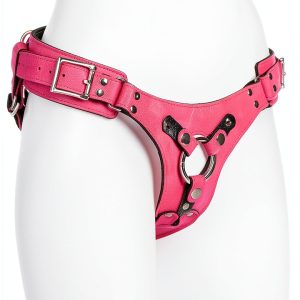 Womens Leather Harness Adjustable Corset Back Nickel Free-0