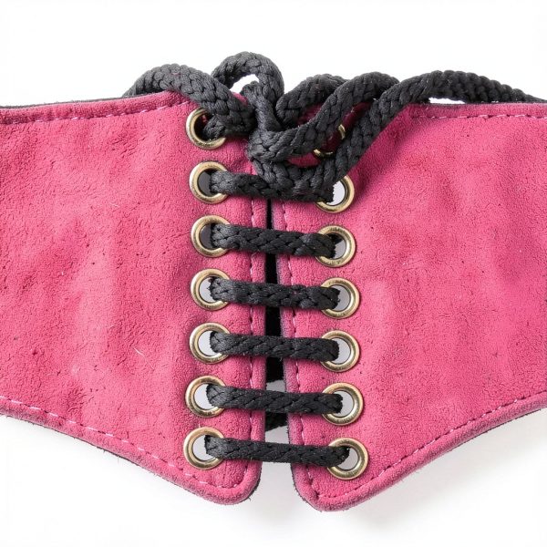 Womens Leather Harness Adjustable Corset Back Nickel Free-4