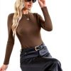 Womens Ribbed Crewneck Tops Premium Knit Fabric Three Pack-2