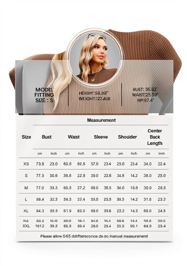 Womens Ribbed Crewneck Tops Premium Knit Fabric Three Pack-5