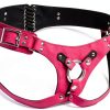 Womens Leather Harness Adjustable Corset Back Nickel Free-3
