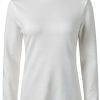 Womens Thermal Long Sleeve Mock Neck Cotton Spandex Top-3