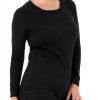 Womens Long Sleeve Crew Neck T-Shirt Soft Micro Waffle-5