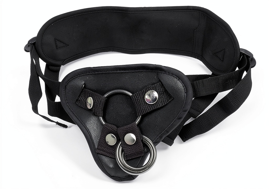 Umania strap on harness with wide back strap and adjustable briefs