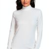 Womens Thermal Long Sleeve Mock Neck Cotton Spandex Top-0