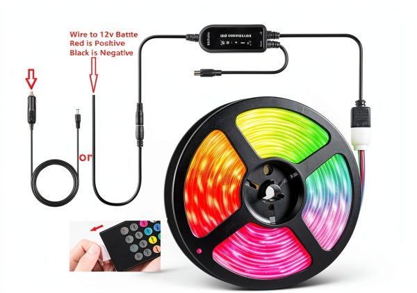 Vbakor Smart RV Awning LED Strip Light 20FT Multicolor Remote-4