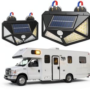 Magnetic Solar RV Light EJYTRVT 100 LED Motion Sensor Waterproof Lamp-0