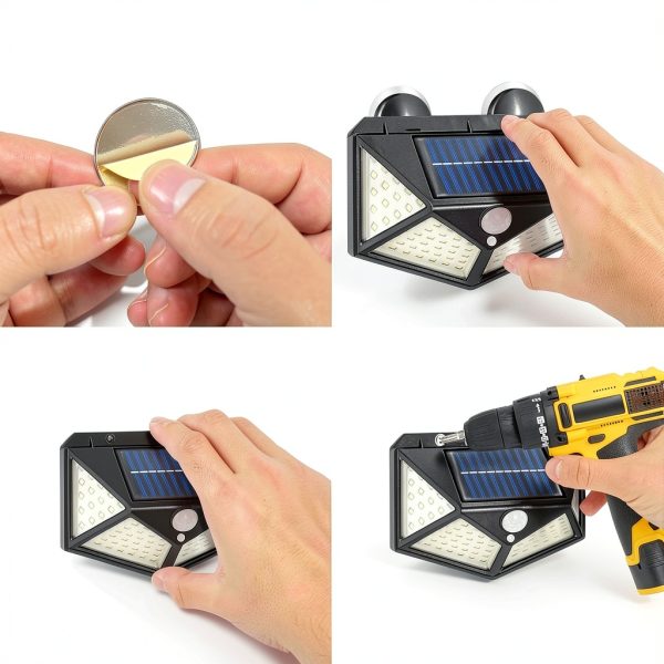 Magnetic Solar RV Light EJYTRVT 100 LED Motion Sensor Waterproof Lamp-5
