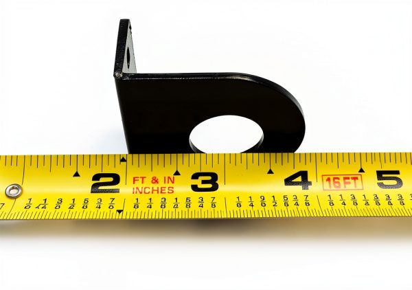 BBMTA 3/4" Powder Coated Steel Round Marker Light L Mounting Bracket-1