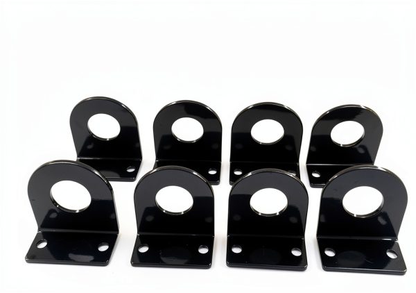 BBMTA 3/4" Powder Coated Steel Round Marker Light L Mounting Bracket-0
