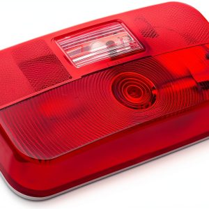 Lumitronics LUM-STN16R RV Rear Tail Light with License Bracket White-0