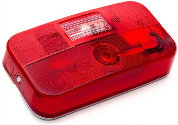 Lumitronics LUM-STN16R RV Rear Tail Light with License Bracket White-0