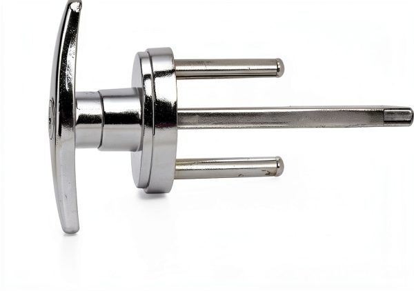 Garage Door T Handle Keyed Lock by Garage Door Stuff - Silver Zinc-2