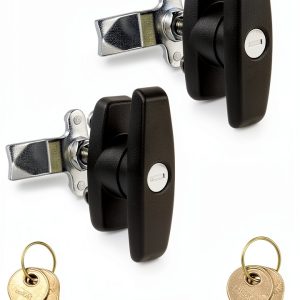 T-Handle Door Lock 2PCS WJSKDQ Zinc Alloy Latch for Garage & Shed-0