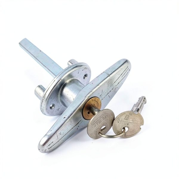 Garage Door T-Handle Replacement Lock DOITOOL Silver 14x10CM Steel-4