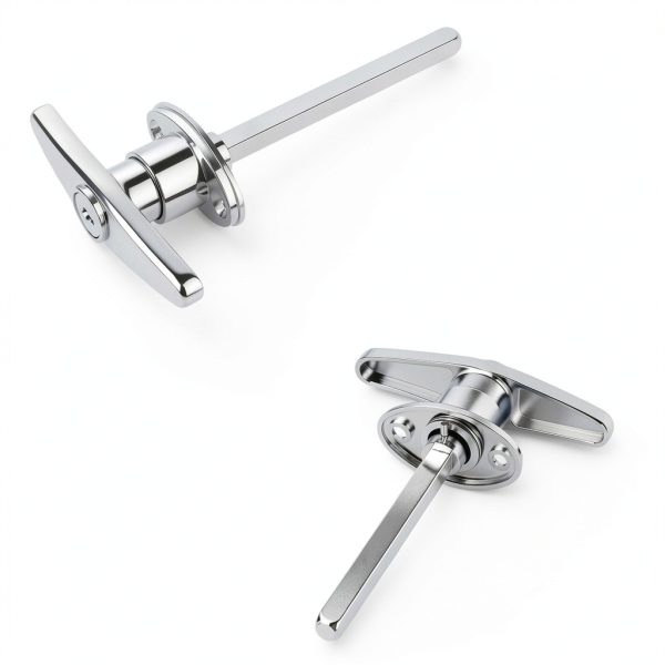 Garage Door T-Handle Lock Kit by WellMade Zinc Alloy with 2 Keys-3