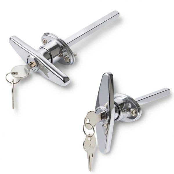 Garage Door T-Handle Lock Kit by WellMade Zinc Alloy with 2 Keys-1