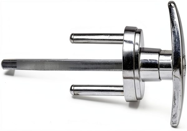 Garage Door T Handle Keyed Lock by Garage Door Stuff - Silver Zinc-1