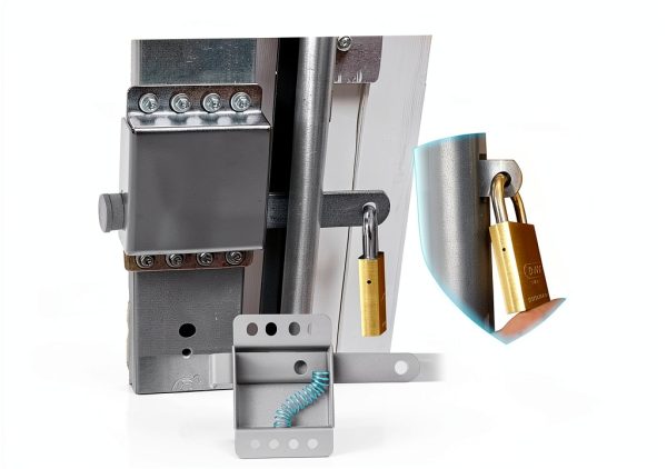 Garage Door Side Lock Latch EverPlus Heavy‑Duty Galvanized Steel Kit-1