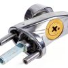 Garage Door T-Handle Replacement Lock DOITOOL Silver 14x10CM Steel-3