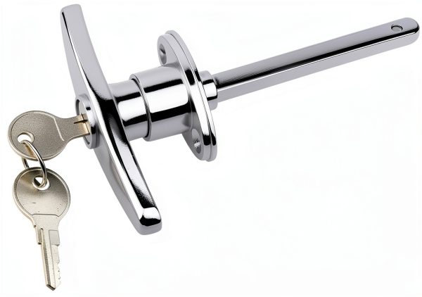Garage Door T-Handle Lock Kit by WellMade Zinc Alloy with 2 Keys-6