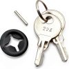 Garage Door T Handle Keyed Lock by Garage Door Stuff - Silver Zinc-3