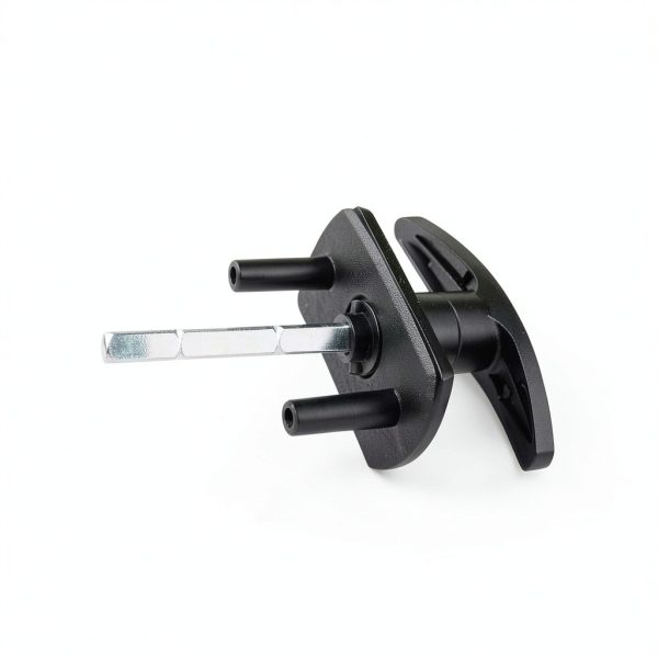 T-Handle Garage Door Lock Micro Trader Black 35mm Spigot 75mm Spindle-6