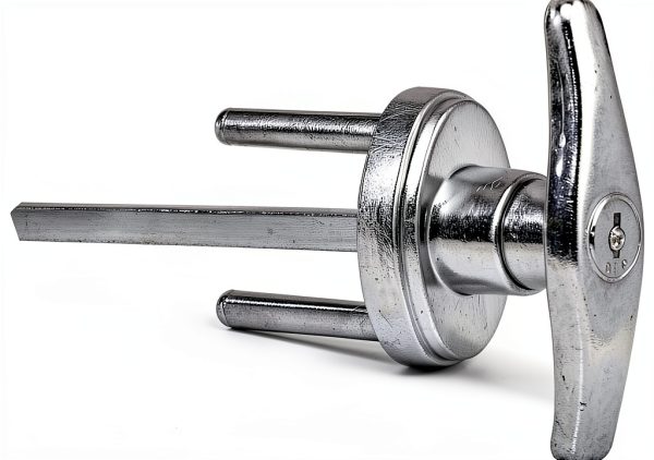 Garage Door T Handle Keyed Lock by Garage Door Stuff - Silver Zinc-0