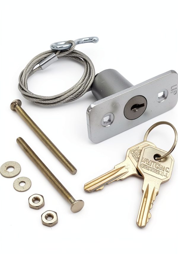 Emergency Release Lock Kit Wawory Garage Door Opener with 2 Keys-0