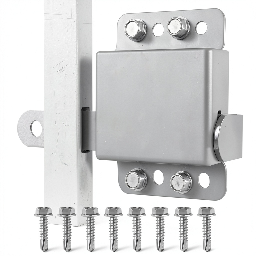 Installing EverPlus garage door side lock latch on a residential garage door frame