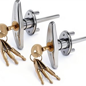 Garage Door T-Handle Lock 2 Pack Bonsicoky Steel Build with 8 Keys-0