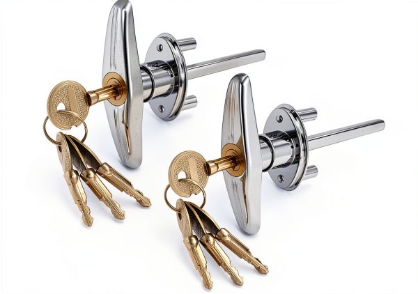 Garage Door T-Handle Lock 2 Pack Bonsicoky Steel Build with 8 Keys-0