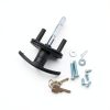 T-Handle Garage Door Lock Micro Trader Black 35mm Spigot 75mm Spindle-4