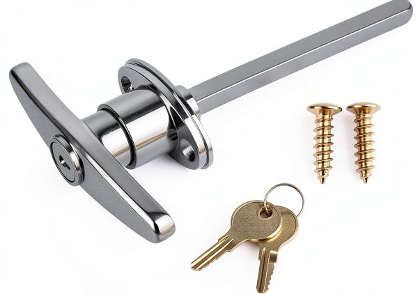 Garage Door T-Handle Lock Kit by WellMade Zinc Alloy with 2 Keys-0