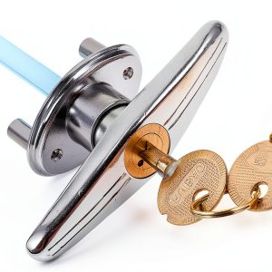 Garage Door T-Handle Replacement Lock DOITOOL Silver 14x10CM Steel-0