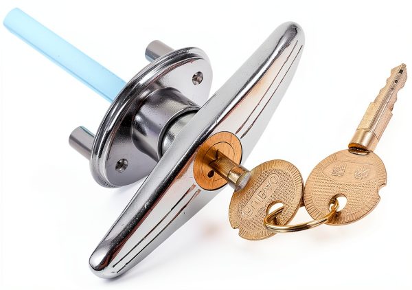 Garage Door T-Handle Replacement Lock DOITOOL Silver 14x10CM Steel-0