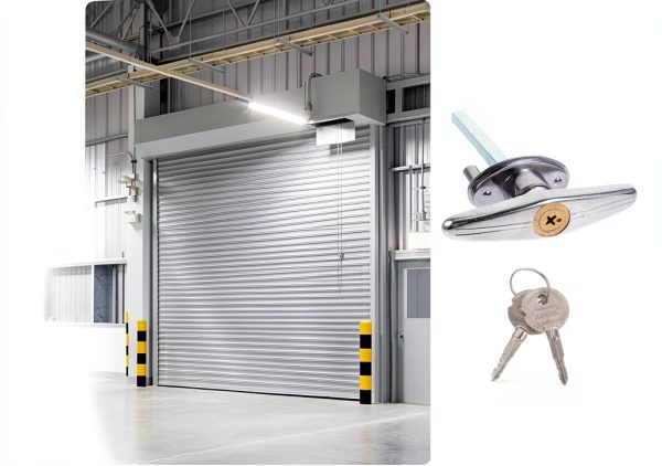 Garage Door T-Handle Replacement Lock DOITOOL Silver 14x10CM Steel-7