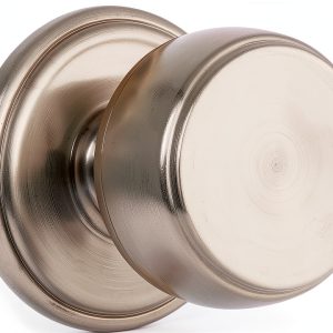Brinks Ganyon Hall Closet Door Knob Satin Nickel Keyless Easy Open-0