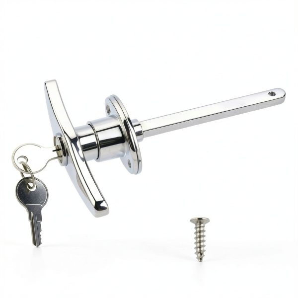 Garage Door T-Handle Lock Kit by WellMade Zinc Alloy with 2 Keys-5
