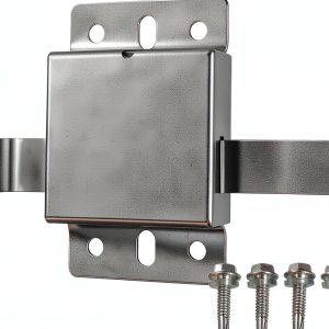 Garage Door Side Lock Inside Deadlock for Most Garage Door Galvanized Steel -1pack, Silver-0