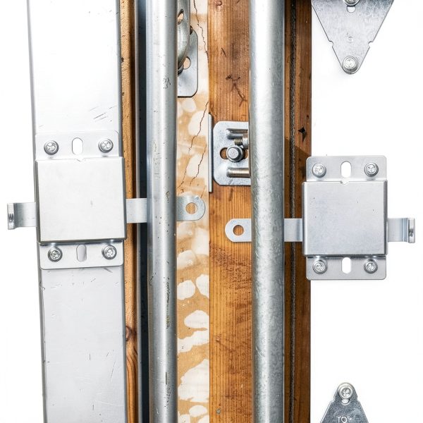 Garage Door Side Lock Inside Deadlock for Most Garage Door (single garage or double garage) Galvanized Steel -1 pack, Silver finish with pvc cover-5