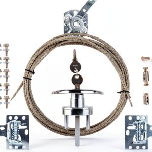 Garage Door Lock Kit KYJIANY Metal Silver Set with Spring Latch-0