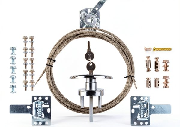 Garage Door Lock Kit KYJIANY Metal Silver Set with Spring Latch-0
