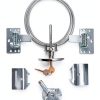 Garage Door Lock Kit KYJIANY Metal Silver Set with Spring Latch-1