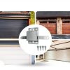 Garage Door Side Lock Inside Deadlock for Most Garage Door Galvanized Steel -1pack, Silver-5