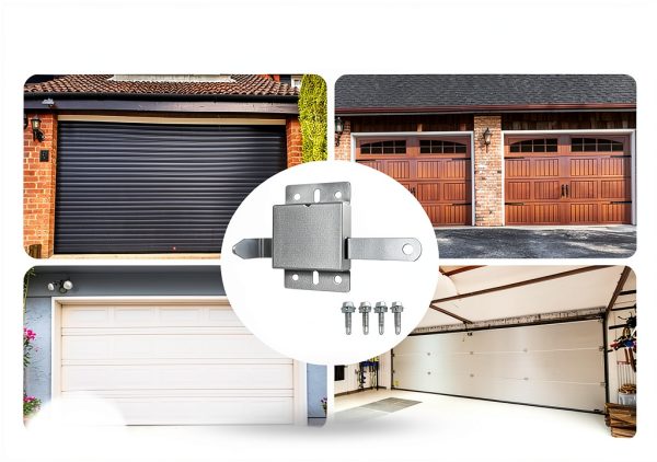 Garage Door Side Lock Inside Deadlock for Most Garage Door Galvanized Steel -1pack, Silver-5