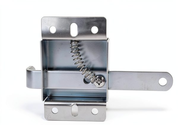 Garage Door Side Lock Inside Deadlock for Most Garage Door Galvanized Steel -1pack, Silver-2
