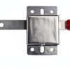 Garage Door Side Lock Inside Deadlock for Most Garage Door (single garage or double garage) Galvanized Steel -1 pack, Silver finish with pvc cover-0