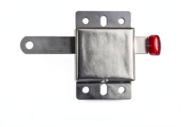 Garage Door Side Lock Inside Deadlock for Most Garage Door (single garage or double garage) Galvanized Steel -1 pack, Silver finish with pvc cover-0